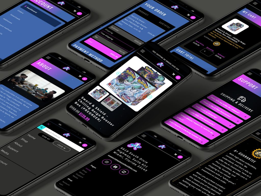 A Plus Collectibles - Website Iphone Design